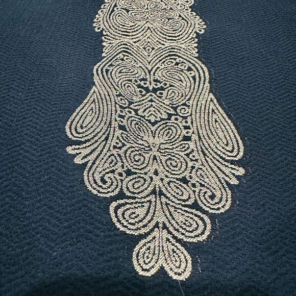 ROBERTO CAVALLI Black Gold Pencil Skirt Mini Skirt Made In Italy Size 8 - Picture 5 of 5